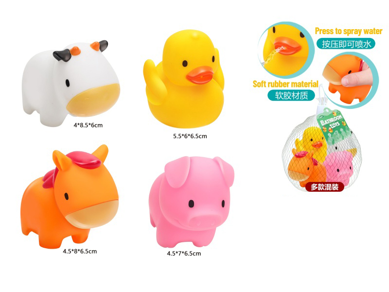 4-Piece Mixed Set Of Plush Water-Absorbing Toys