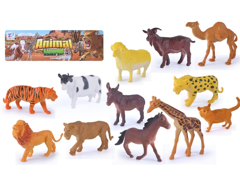 Solid Simulated Animal 12Pcs