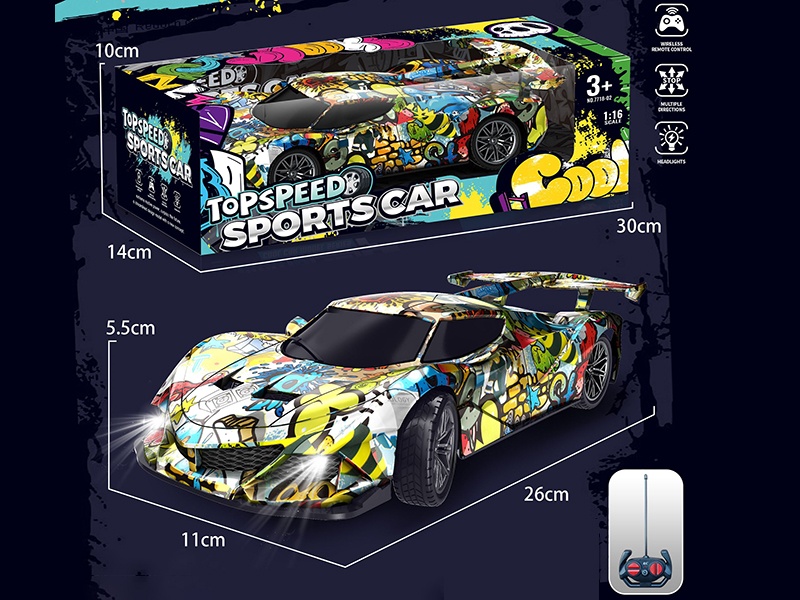 4-Channel Remote Control Graffiti Sports Car(Battery Version)