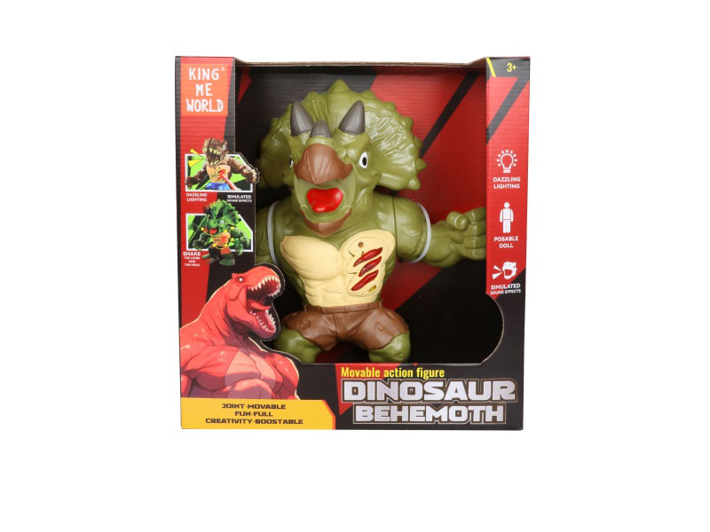 Hard Plastic Large Triceratops Action Figure