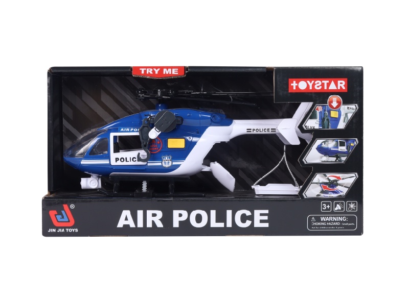 1:14 City Police Helicopter (Sound, Light, Door Opening, Recoil Propeller, Multi-Functional)
