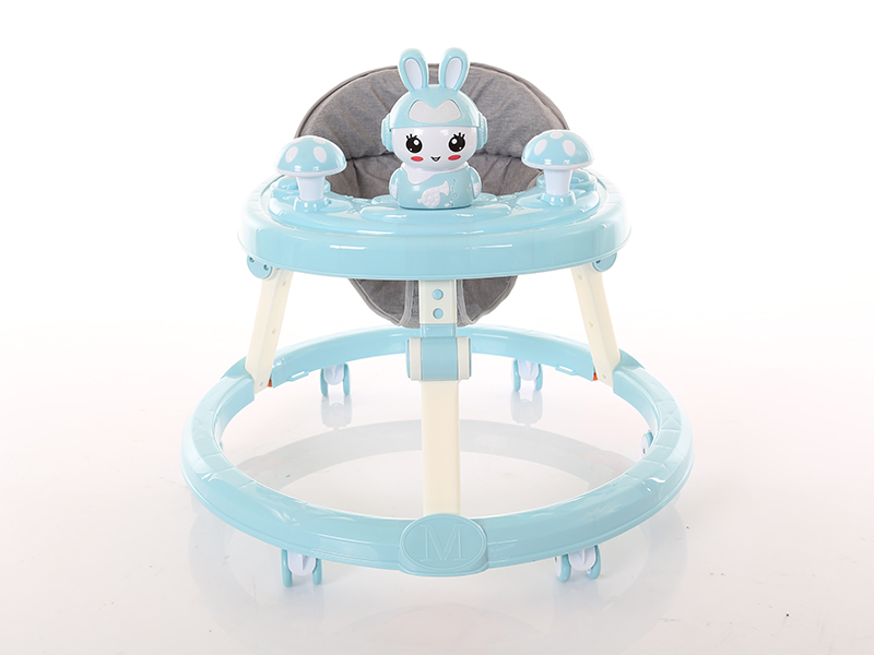 Baby Walker With Music(One-Key To Folding, Adjustable Height)