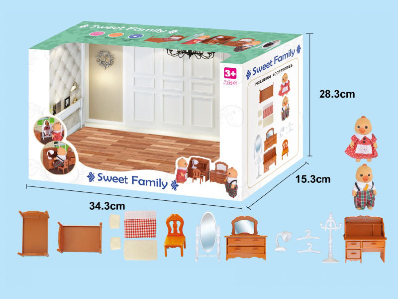 Bedroom Toys + Chicken Dolls 2pcs