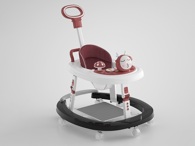 Baby Walker With Music(One-Key To Folding, Adjustable)