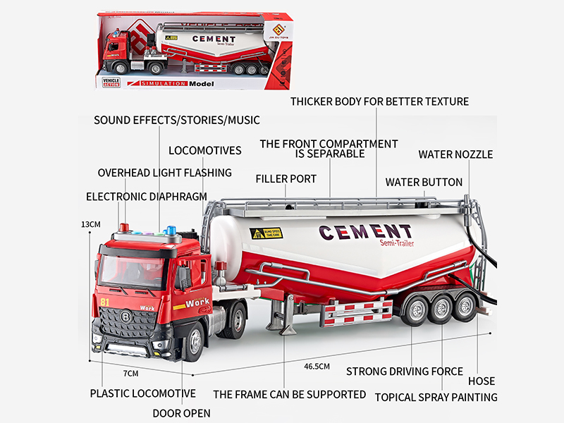 Extended Version Multifunctional Friction Plastic Powder Transport Vehicle Model