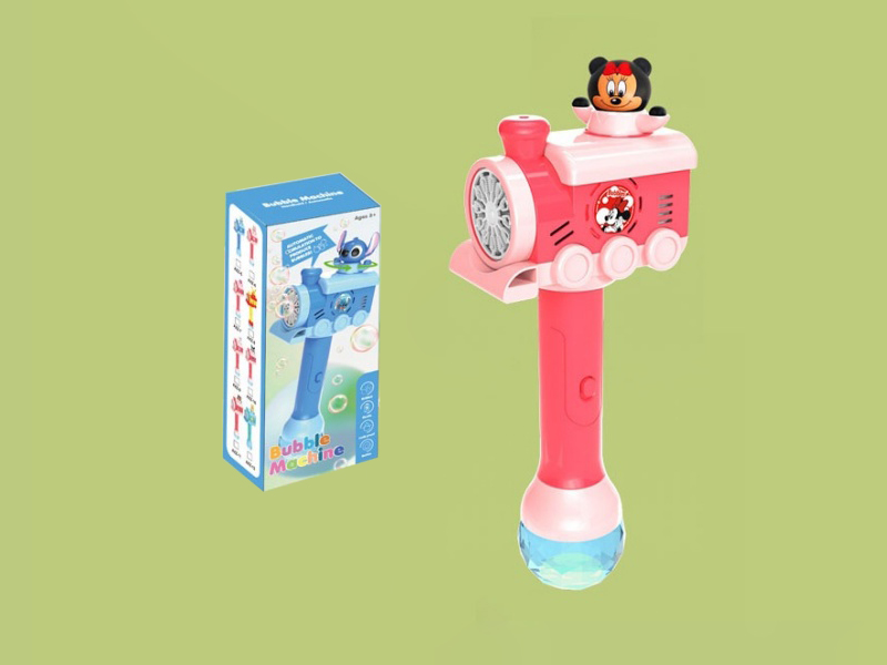 Mickey Automatic Rotating Electric Bubble Stick(Lights And Music)