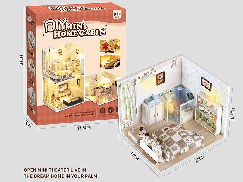 DIY Mini Home Cabin - Bedroom