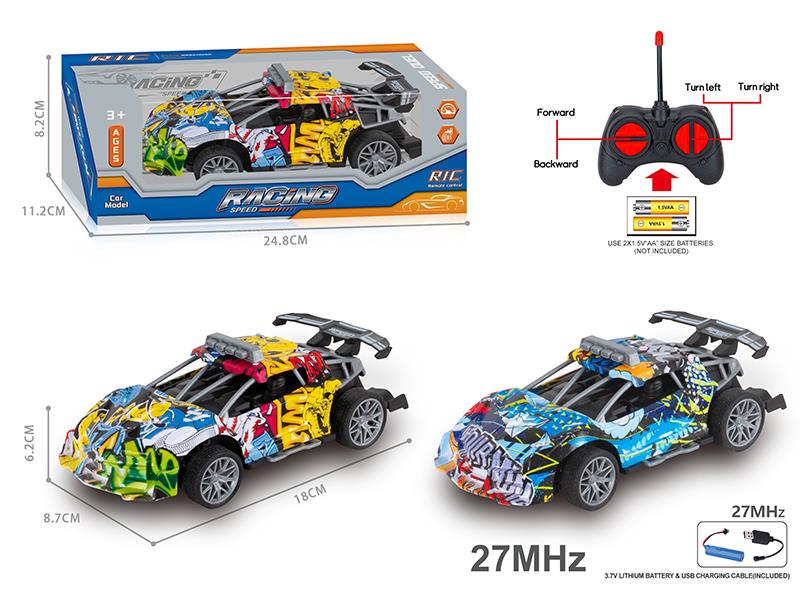 27MHz 1:20 4CH Remote Control Lamborghini Graffiti Racing Car(Included  Batteries)
