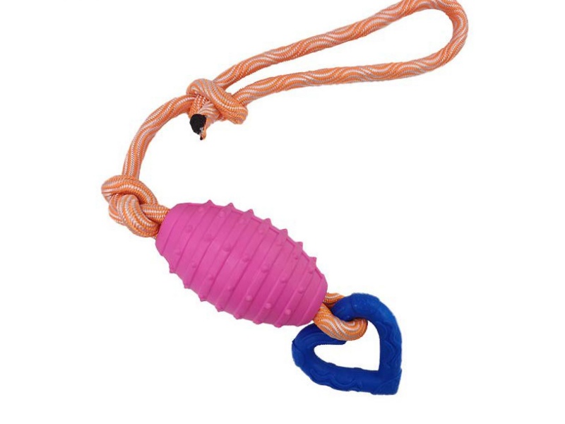Heart-Shaped Rope Loop Pet Toy