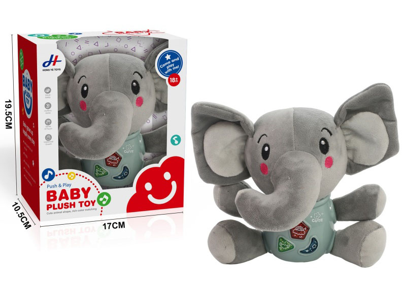 Sound, Light, Plush Elephant