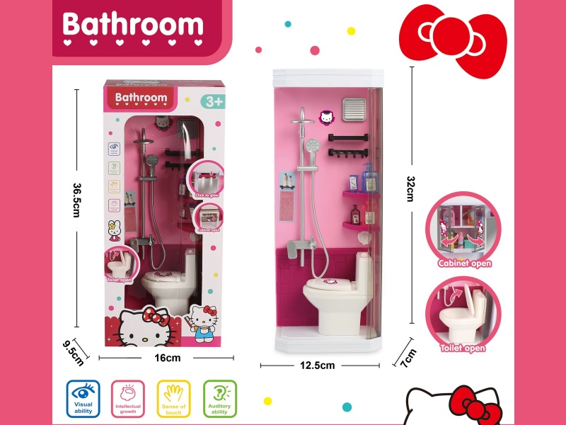 Play House In The Pink Bathroom