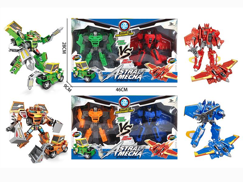 Transformation Engineering Truck Warplane Robot Set
