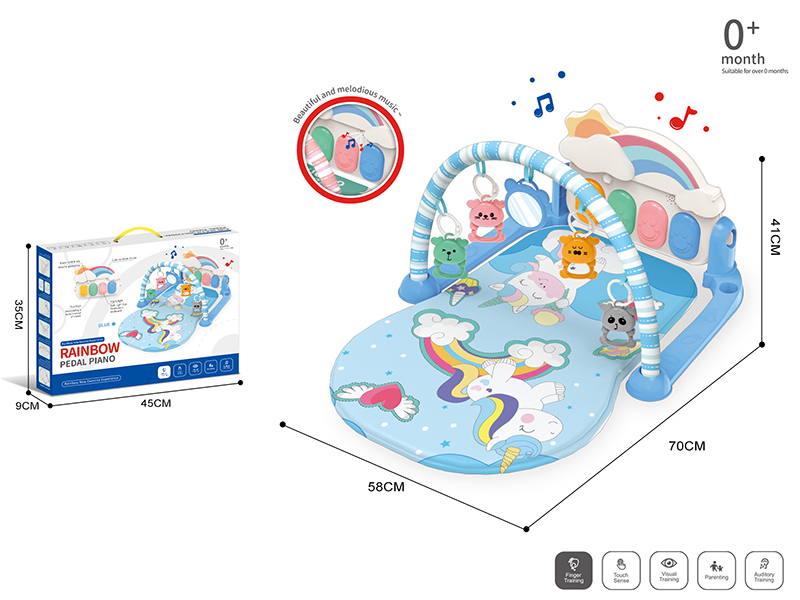 Baby Pedal Piano Fitness Blanket(Blue)