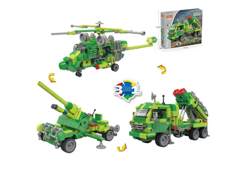 Puzzle Building Blocks/Small Pieces/Military 3 Transform 1/345Pcs
