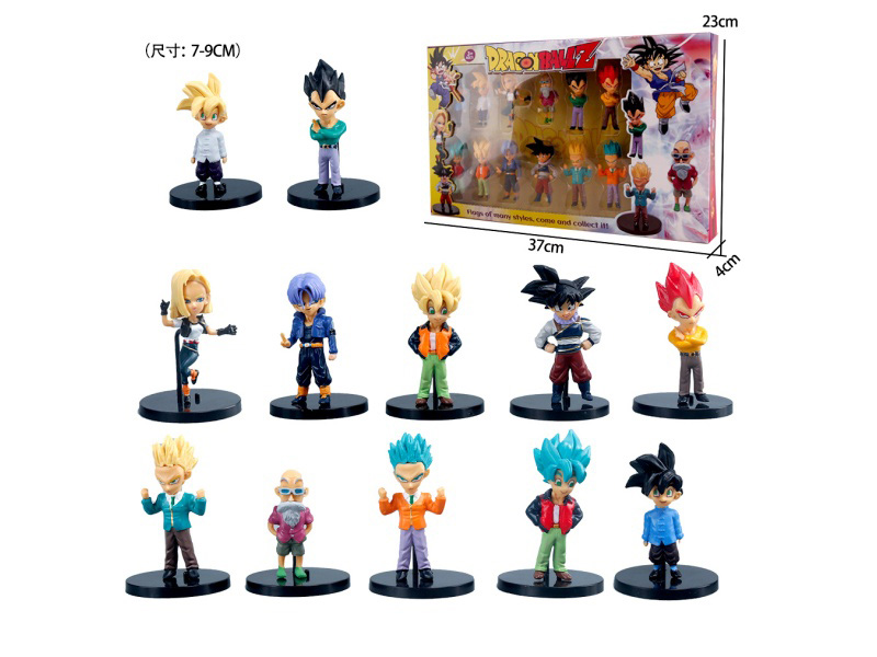 Solid Pvc Dragon Bead 12-Piece Set Of Children'S Toy Figurines