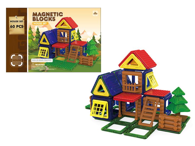 Farm House Magnetic Building Blocks 60pcs