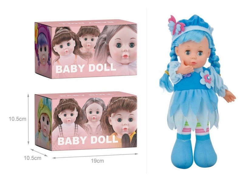 12-Inch Forest Dudu Baby Music Doll Blue