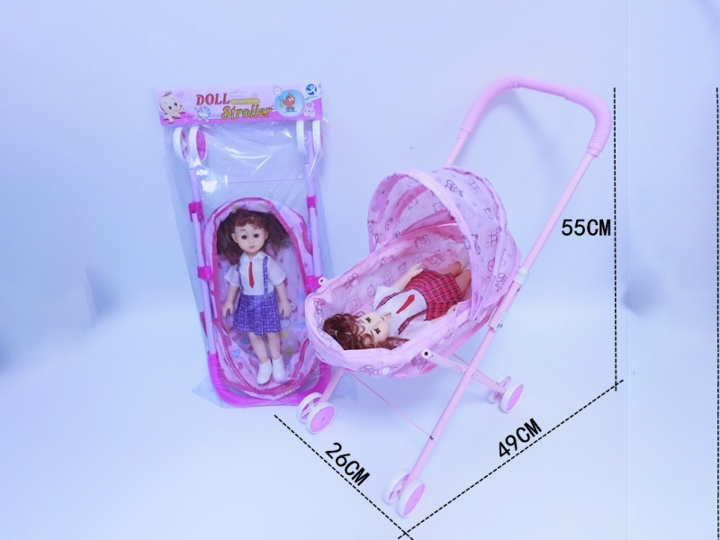 Iron Handcart + Girl Doll