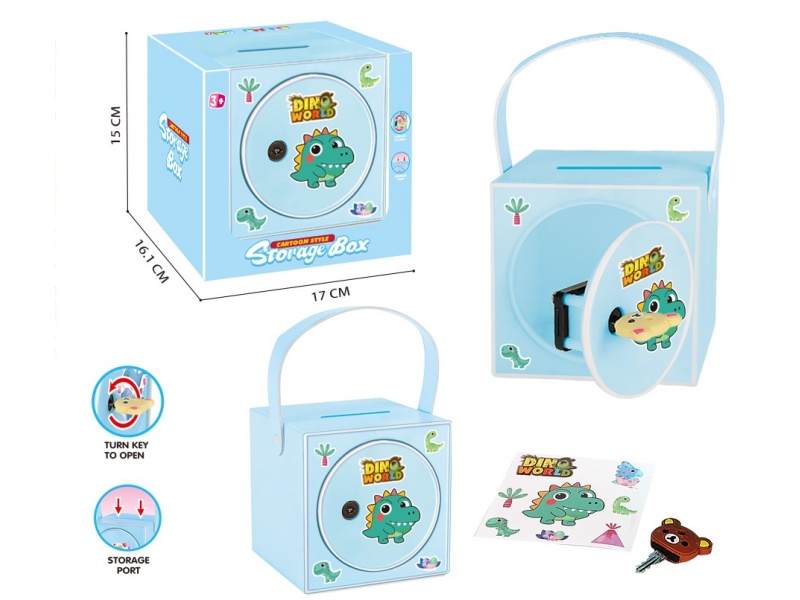 Dinosaur-Themed Portable Piggy Bank