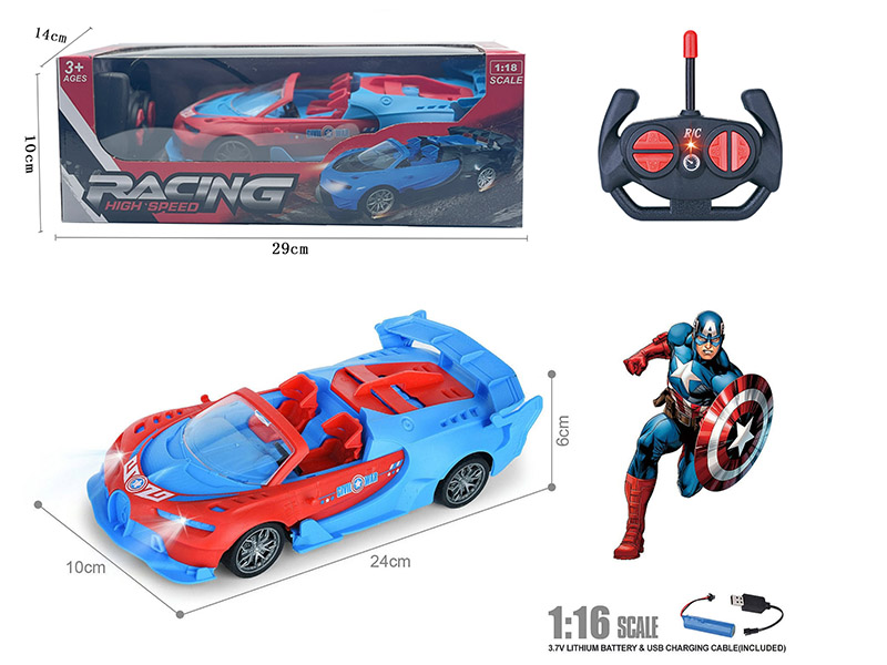 1:18 4-Channel Remote Control Lamborghini Convertible Car With Headlight(Iron Man)