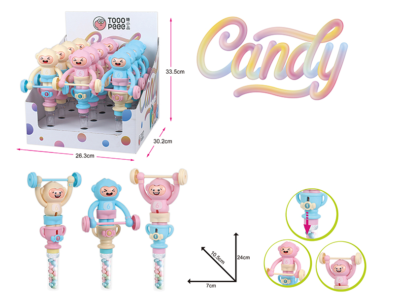 Press Weight Change Face Candy Toy 12pcs