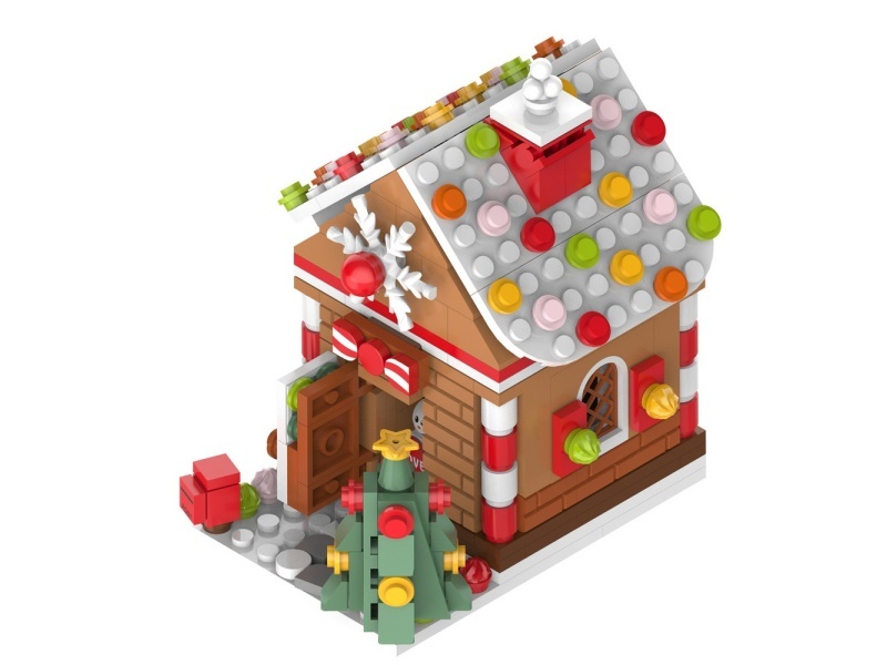 Christmas Gingerbread House Building Block Set