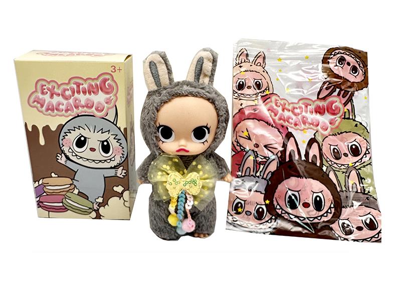 8" Plush Vinyl Labubu Doll Keychain