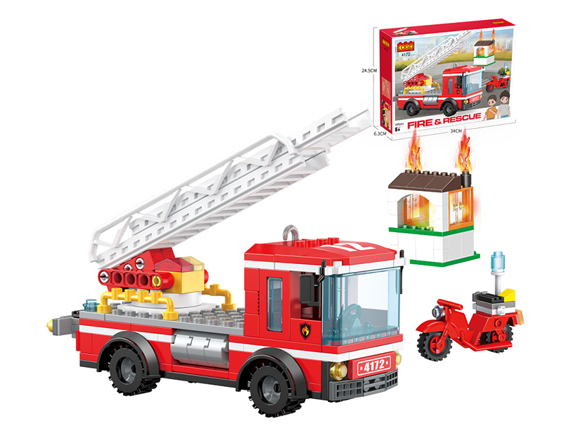 Small Particle Building Blocks - Aerial Ladder Fire Truck 260PCS