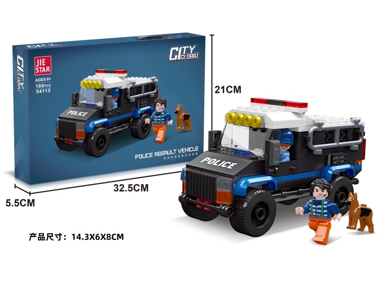 Building Block: 180 PCS Of Police Assault Vehicle
