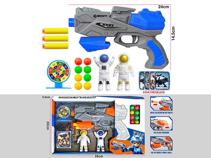 Ping Pong Ball Gun & Soft Bullet Gun Set