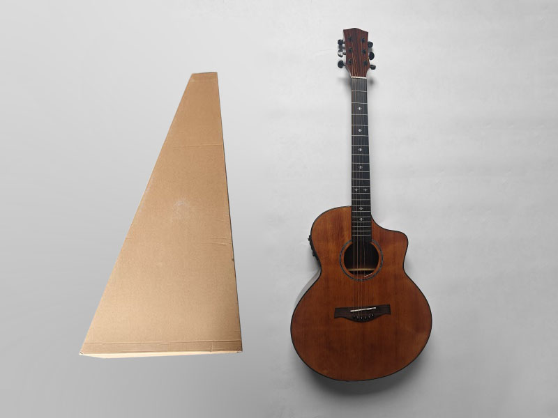 Glossy Surface Wooden Electric Guitar