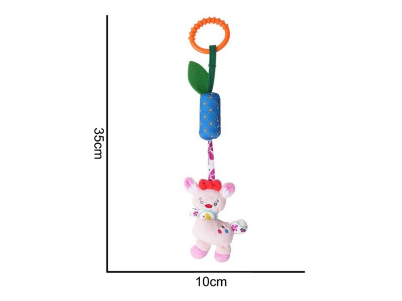 Plush Wind Chime, Colorful Deer Pendant, Baby Comfort Plush Animal Toy