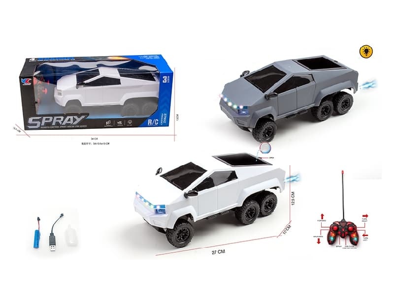 1:16 6CH R/C Six Wheeled Tesla Pickup Car  With  Light
