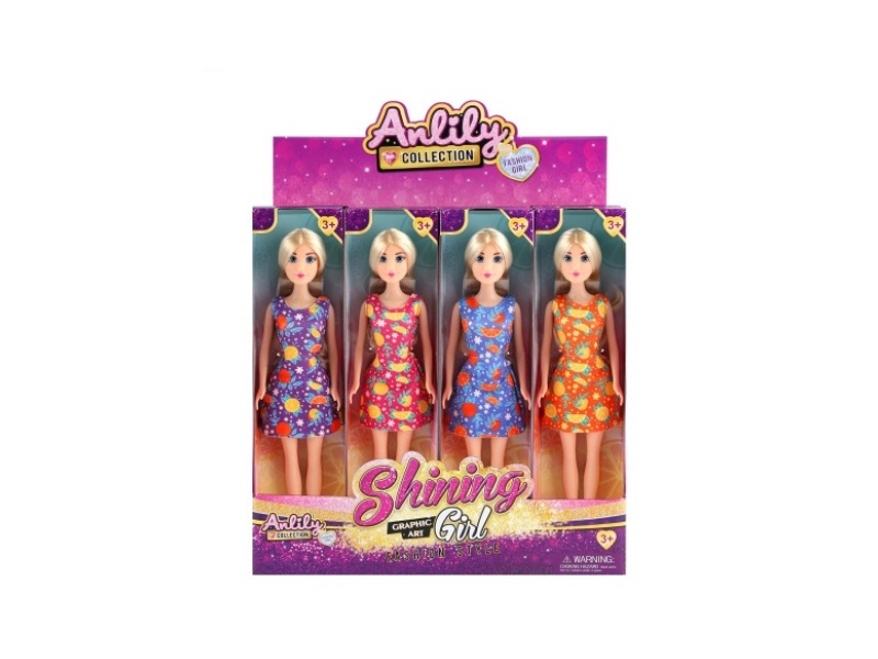 11.5-Inch Solid Body Doll (Fair Skin) Display Box 12 Pieces