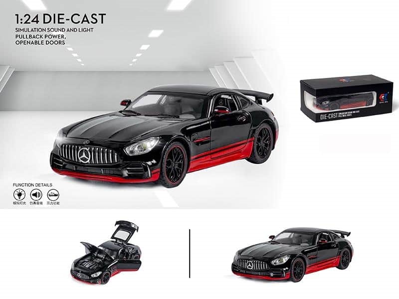 1:24 Mercedes-Benz GTR Black Series Alloy Car Model