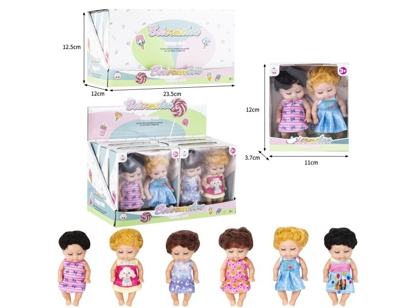 4-Inch Solid 2-Person Sleeping Doll (6 Boxes)