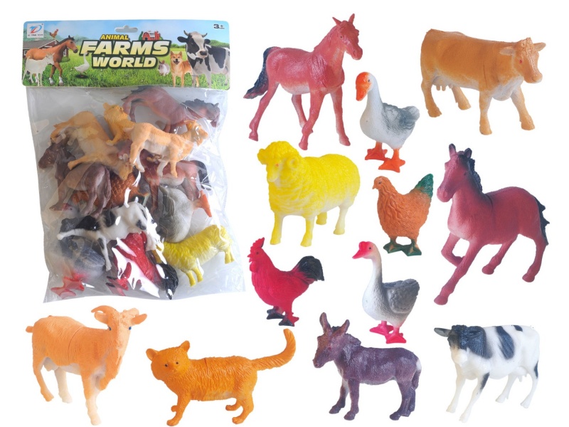 Pvc Simulation Farm Animal 12Pcs