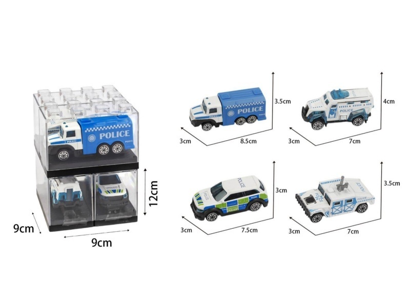 1:64 Alloy Police Vehicle