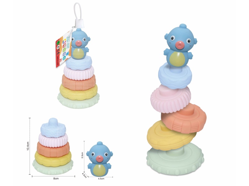 Soft Plastic Sea Animal Stacking Toy 6pcs