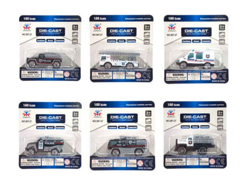 Coasting Alloy Police Car