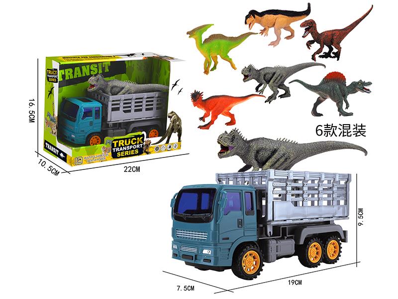 Friction Dinosaur Transport Truck Set