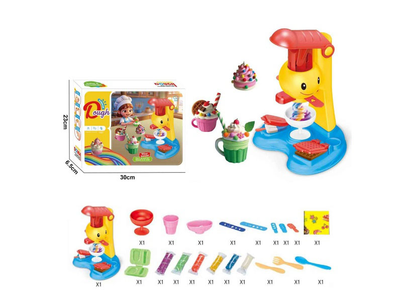 Smiling Face Ice Cream Machine Clay Set