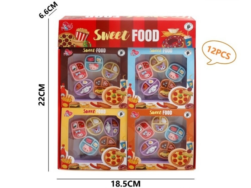 Food And Play Diy Stickers (Mixed Pack Of Four Types) 12 Pieces