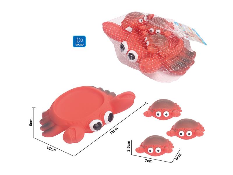 Cute Crab Kids Bath Toy Set