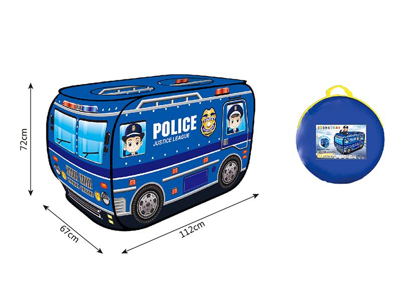 Blue Police Car Shape Children Play Tent
