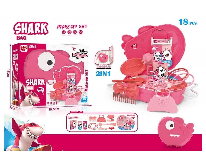 Cartoon Shark Makeup Set Backpack