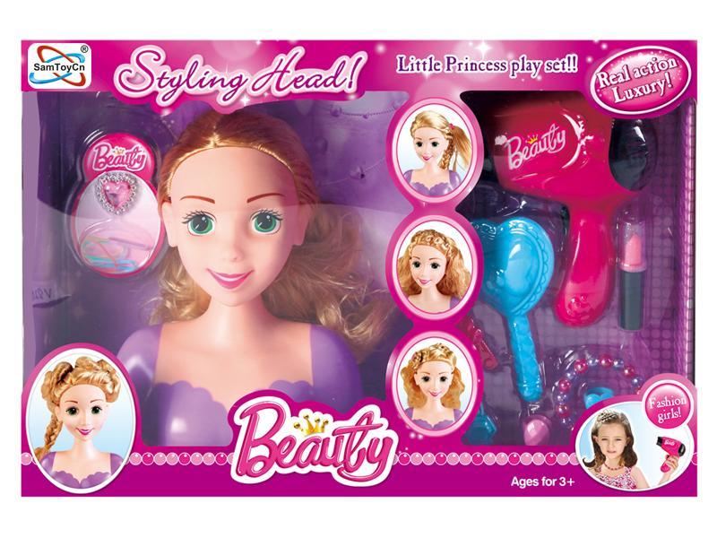 Barbie Head +Adornment Toys Set