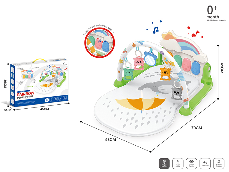 Baby Pedal Piano Fitness Blanket(Green)