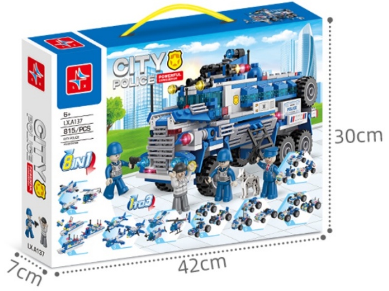 Urban Police Security Forces Building Blocks(4 Dolls) 815pcs