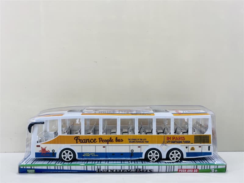Solid Color Friction Bus Car
